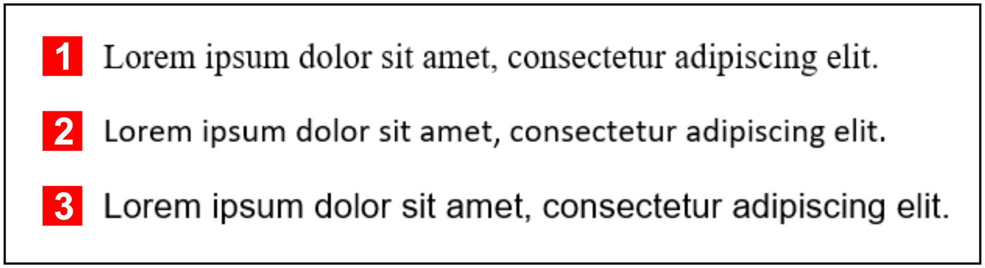 Zrzut ekranu. Przykładowy tekst o tym samym rozmiarze i różnych krojach: [1] Times New Roman (z szeryfami), [2] Calibri, [3] Arial.