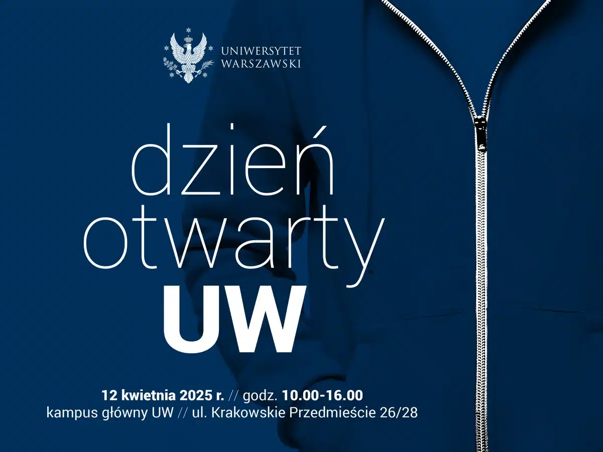 Plakat o dniu otwartym na UW - pełna treść poniżej